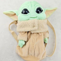Star Wars Grogu Yoda Stuffed Plush Toys Backpack Cute Catoon Baby Yoda Plush Toys Dolls Bags Gifts for Kids Girls