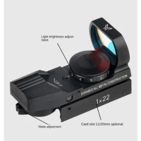 MARCH four-point holographic sight red dot cross mirror high quality iris silver film optionalAirgun Optics Sight