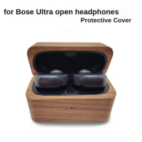 Solid Wood Earphone Case for Bose QuietComfort Bose QC Ultra Open Headphone Case Protective Sleeves with Hook Earphone Accessory