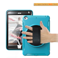 Case For iPad mini 4 mini5 2019 7.9" Cover Shockproof Silicone Case For iPad Mini 5 A2133 A2144 Kids Safe Armor Hand Strap Cover