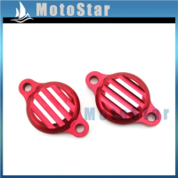 Red CNC Aluminum Tappet Valve Covers Caps For Chinese Lifan 125cc 140cc Engine Pit Dirt Bike Motorcycle