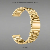 Tali Jam Tangan 18mm 20mm 22mm 24mm Stainless Steel - Strap Universal QRS 24mm gold