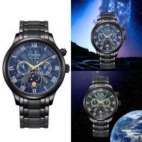 【CITIZEN 星辰】Eco-Drive 月相 光動能 男錶 手錶 禮物(AP1055-87L.AP1055-87X)