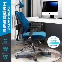 Hyman PluS+ Double-Backed 工學智慧弧形立體雙背支撐設計人體工學椅電腦椅(耐重120KG鋁合金椅腳)