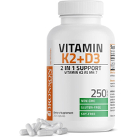 Bronson Vitamin K2 D3 (MK7) Supplement Non-GMO Formula Vitamin D3 5000IU (125 mcg) & 90 mcg K2 MK-7 