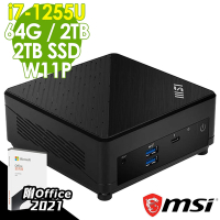 MSI CUBI 迷你電腦 12代 (i7-1255U/64G/2TSSD+2TB/OFFICE2021家用版/W11P)