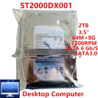 New Original SSHD For Seagate Brand 2TB 3.5" SATA 6 Gb/s 64MB+8G 7200RPM For Internal SSHD For Desktop SSHD For ST2000DX001
