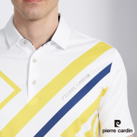 Pierre Cardin皮爾卡登 男款 吸濕排汗胸前數位印花短袖Polo衫-黃色(5227205-53)