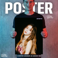 Poster STAYC Sieun & Isa Visual Queen Hiasan Dinding Kamar Mewah Dekorasi Dinding Seni Tebal Art Gam
