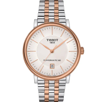 【TISSOT天梭 官方授權】TISSOT 天梭 CARSON 都會品味紳士機械錶 618年中慶(T1224072203101)