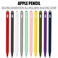 Apple Pencil 2 Case Cover Tablet Pen Case iPad Pen Protective Skin Soft Silicone Tip Cover Holder Tablet Touch Pen Sleeve
