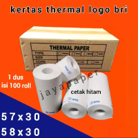 1 dus kertas struk edc bri 57x30 58x30 kertas thermal bri 58mm struk brilink 57x30 58x30 kertas term