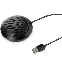 360° Omnidirectional Condenser Microphone Desktop Wired Microphone Voice Conference Microphone (USB Audio Plug)
