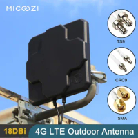 18DBi 4G LTE Mimo Antenna Dual Polarization Panel Outdoor Antenna Dual head Enhanced Receive for Huawei ZTE 3G 4G Router Modem