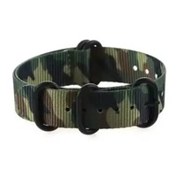 Nylon NATO ZULU For Garmin Fenix 3 D2 - strap tali jam band MOTIF CAMO BLACK