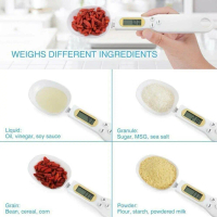 Mini LCD Digital Kitchen Scale 500g05g Measuring Spoon Ideal for Flour Milk Coffee and Food D1H1