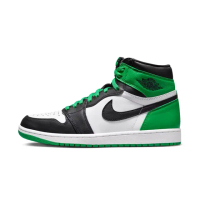 【NIKE 耐吉】休閒鞋 Air Jordan 1 High Lucky Green 幸運綠 綠黑 女鞋 大童 FD1437-031