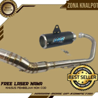 Knalpot RACING DOS GP1 black coating suara gahar untuk all motor bebek/vixion/fu/mx/sonic/r15/gsx150