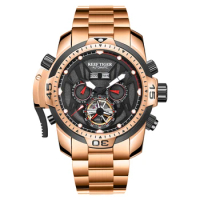 Reef Tiger Men Wrist Watch,Mens Automatic Watches Luxury Waterproof Mechanical Wristwatch Luminous Sapphire Steel Strap RGA3532