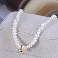 European And American Trend Jewelry Wholesale Baroque Style Special-Shaped Millet Pearl Necklace