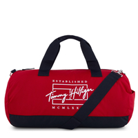 Tommy Hilfiger 旅行袋 運動包 大款 波士頓包 帆布包 籃球包 側背包 T50480 紅色(現貨)▶指定Outlet商品5折起☆現貨