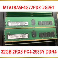 1PCS For MT RAM 32G 32GB 2RX8 PC4-2933Y DDR4 2933 ECC REG Server Memory MTA18ASF4G72PDZ-2G9E1
