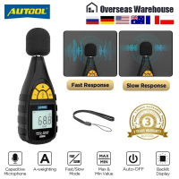 Meter Aras Bunyi Digital, AUTOOL TN201, Meter Audio, Meter Bunyi Sonometro, Decibelimetro, Julat Pen