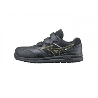 Mizuno LS II Wide [F1GA213609] 男女 工作鞋 安全鞋 塑鋼頭 防護鞋 超寬楦 止滑 黑金