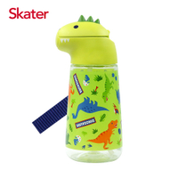Skater x恐龍 吸管水壺/隨身瓶/冷水壺/水壺/運動水壺(420ml)-綠色