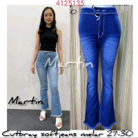 celana jeans martin highweist cutbray rawis kancing dua 4125