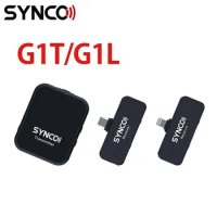 SYNCO G1 T L G1L G1T Wireless Lavalier Microphone System For iPhone Android Smartphone Type C Lightning mic Video Recording Live