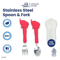 Little Giant Stainless Steel Spoon & Fork | Sendok Bayi Stainless