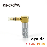 Genuine Eurasian oyaide 3.5mm gold-plated headphone plug diy upgrade line audio connector straight / curved