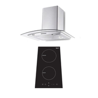 ชุดเซต เครื่องดูดควัน TNS HD 3460K-AC สีเงิน และเตาแก๊ส TNP ID 2030 DG สีดำ