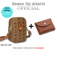 New Tas Mini Wanita MUAT HP - Selempang/Dompet Kulit Terbaru Promo 2 in 1 Pouch Mini Cewek Simpel Lu