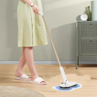 ECHOME Wireless Electric Mop 360° Rotation USB Rechargeable Cordless Floor Mop Cleaner Scrubber Microfiber Floor Cleaning Mop