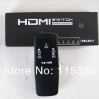 5 Ports 1080P Video HDMI Switch Switcher Splitter for HDTV PS3 DVD with IR Remote
