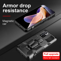 Bracket Case For Xiaomi Poco X4 NFC Mech Warrior Holder Cover For Poco X4 X3 NFC M4 M3 Pro 5G Coqeu Capa