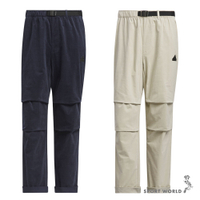 【下殺】Adidas 長褲 男裝 燈芯絨 腰帶 藍/米【運動世界】JI8690/JI8691