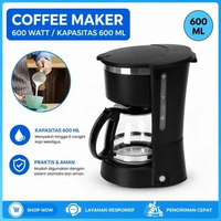 Coffee Maker Mesin Kopi 600 ml Espresso Low Watt Mesin Pembuat Kopi Listrik