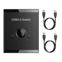 USB Switch KVM USB HUB 3.0 Switcher Selector KVM Switch For PC Keyboard Mouse Printer 1 PC Sharing 2 Devices USB Switch