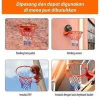 POTENCE Ring Basket Basketball Hoop Besar 45Cm Ring Basket Standart Besi Tempel Tembok Ring Basket D