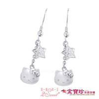 【2sweet 甜蜜約定】星戀情-純銀耳環(Hello Kitty凱蒂貓)