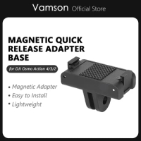 Vamson Magnetic Quick Release Adapter Brackets for DJI OSMO Action 4 3 2 Extension Bracket for DJI OSMO Action 4 3 2 Accessories