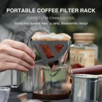Stainless Steel Foldable Coffee Drip Holder Portable Coffee Drip Rack Outdoor Camping Dripper Folding Pour Over Coffee Dripper