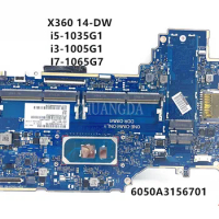Used 6050A3156701 For HP x360 14m-dw Laptop Motherboard with I3 1005G1 I5 I7-1065G7 CPU100%