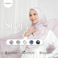 Naisha Official Scarf Premium Shofa Jilbab Segiempat Motif Syari Bunga Cantik Square Muslim Wanita K