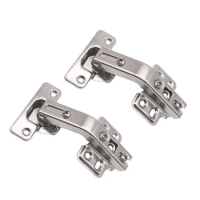 2pcs Kitchen Cabinet Cold Rolled Steel Cupboard Folded Door Hinges Fixed Universal Furniture Mute Fitting Corner 135 Degree Home