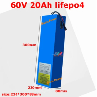 60V 20ah lifepo4 battery pack 60v lifepo4 lithium battery for electric bike ebike electric bicycle tricycle scooter+charger