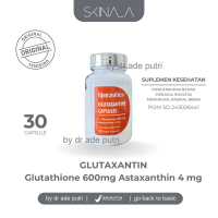 BPOM GLUTAXANTHINE GLUTATHIONE 600mg ASTAXANTHINE 4mg pencerah kesehatan kulit ANTI AGING 30kapsul M